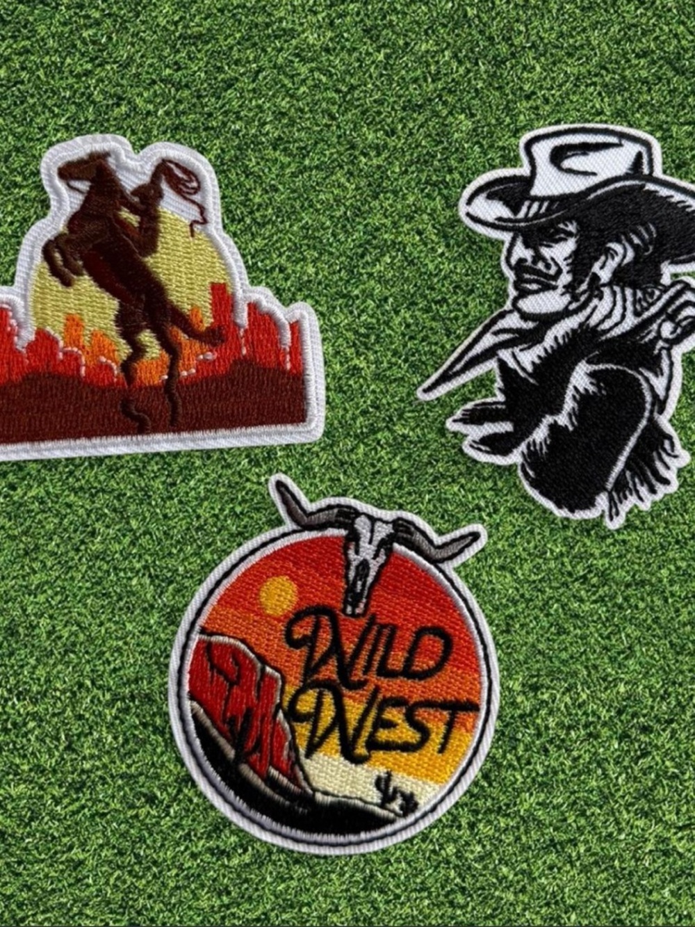 Set of 3- Wild West Iron-On Patches 🏜️